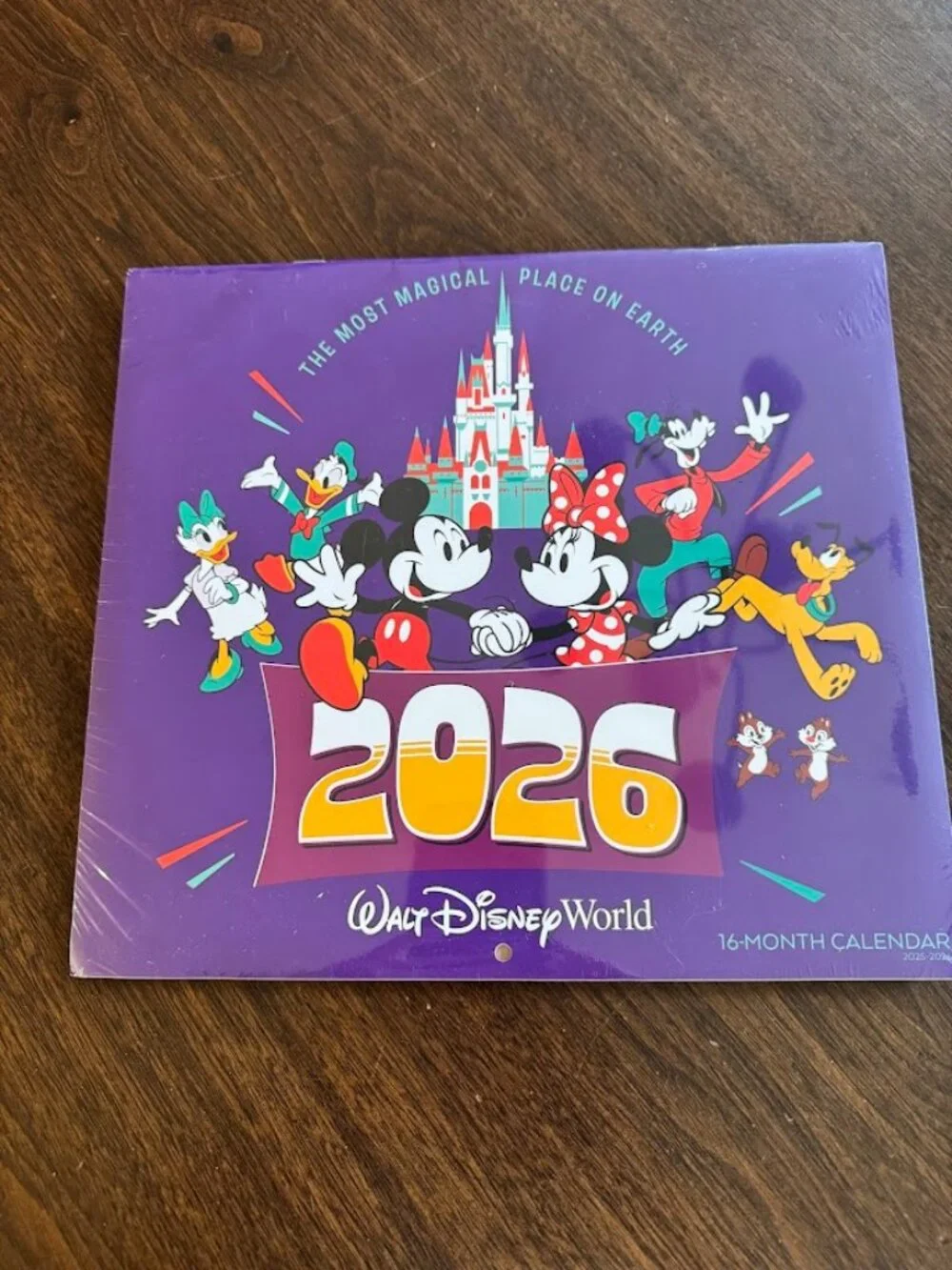 2026 Walt Disney World Full Color 16 Month Official Calendar New Mickey WDW Park